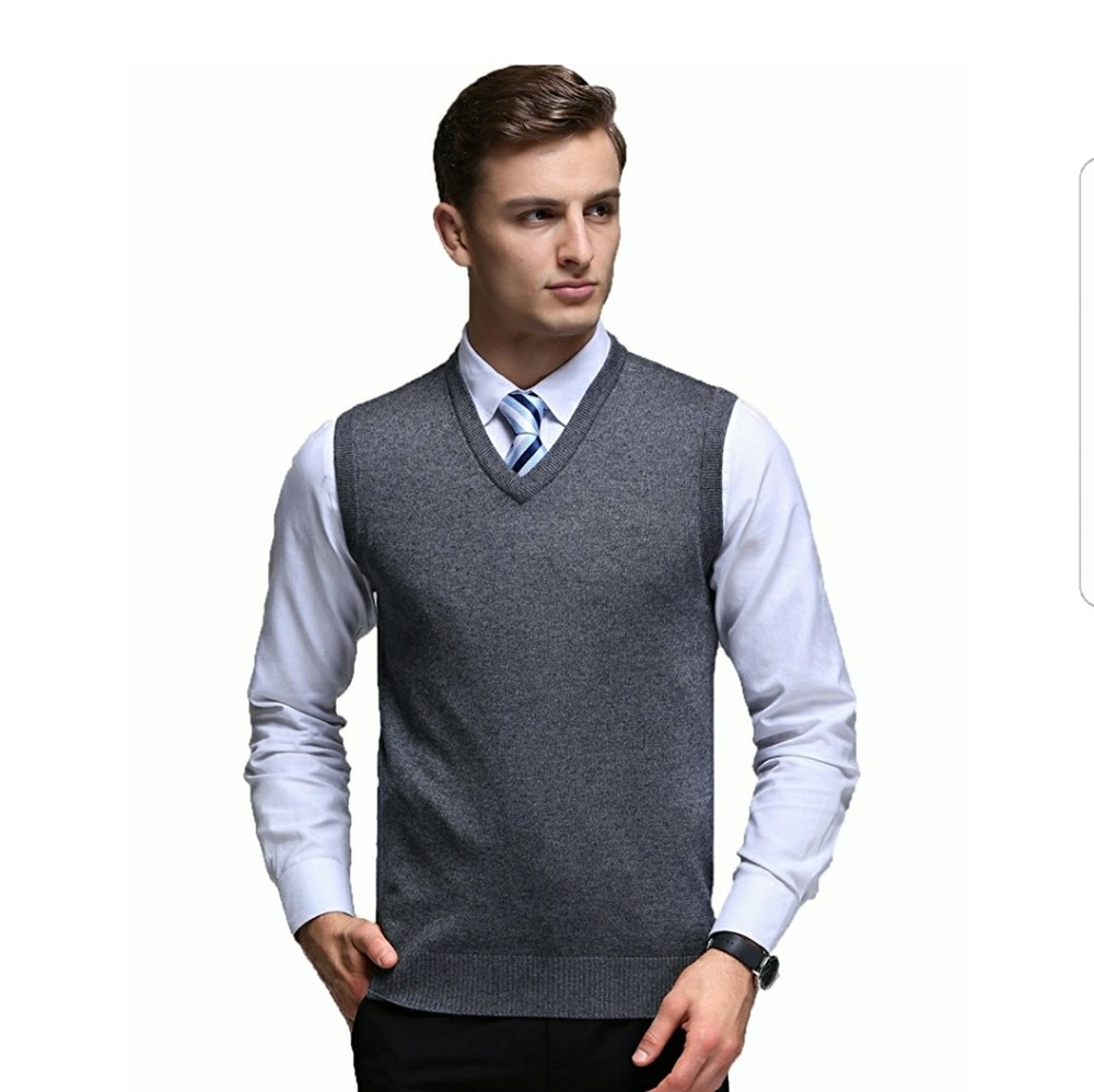 🖤HP🖤 Charcoal Grey Sweater Vest - Picture 1 of 4